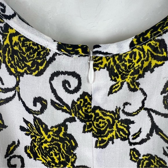 Cue Women’s Tank Top Floral White Yellow Office Relaxed Fit Size 6 (suit 8 also) - Picture 4 of 8